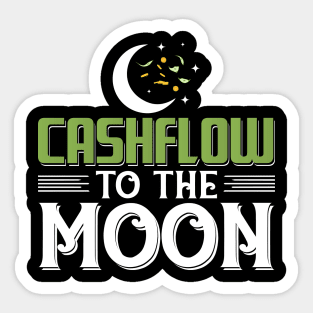 Cashflow to the moon! Sticker